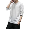 Spring and Autumn Men's long-sleeved T-shirt, a trendy base layer, two loose and casual large-sized tops, autumn hoodies Item Picture